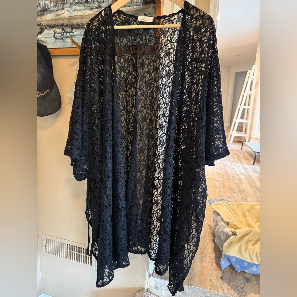 Chic Black Lace Cover-Up